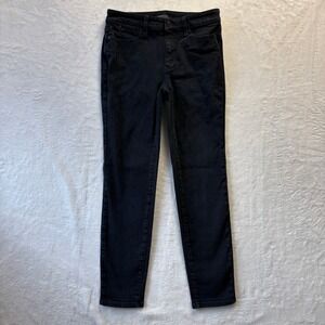 Talbots Jeans Women Sz 2‎ Black Slim Ankle Denim Pants Casual